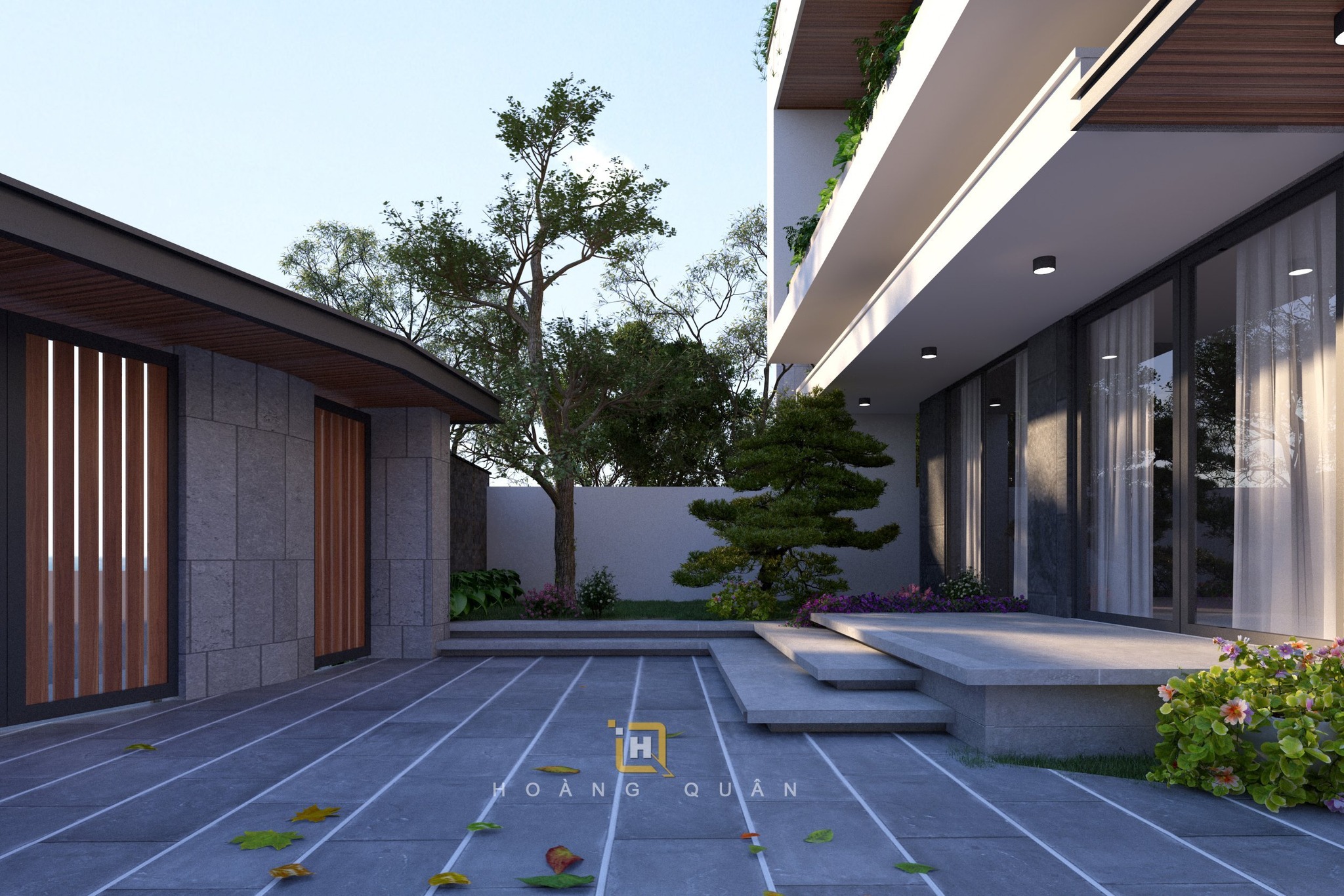 Thiết Kế Biệt Thự Vĩnh Yên 500m2 – Kiến Trúc Hiện Đại Kết Hợp Sân Vườn 4 Biệt thự kết hợp sân vườn