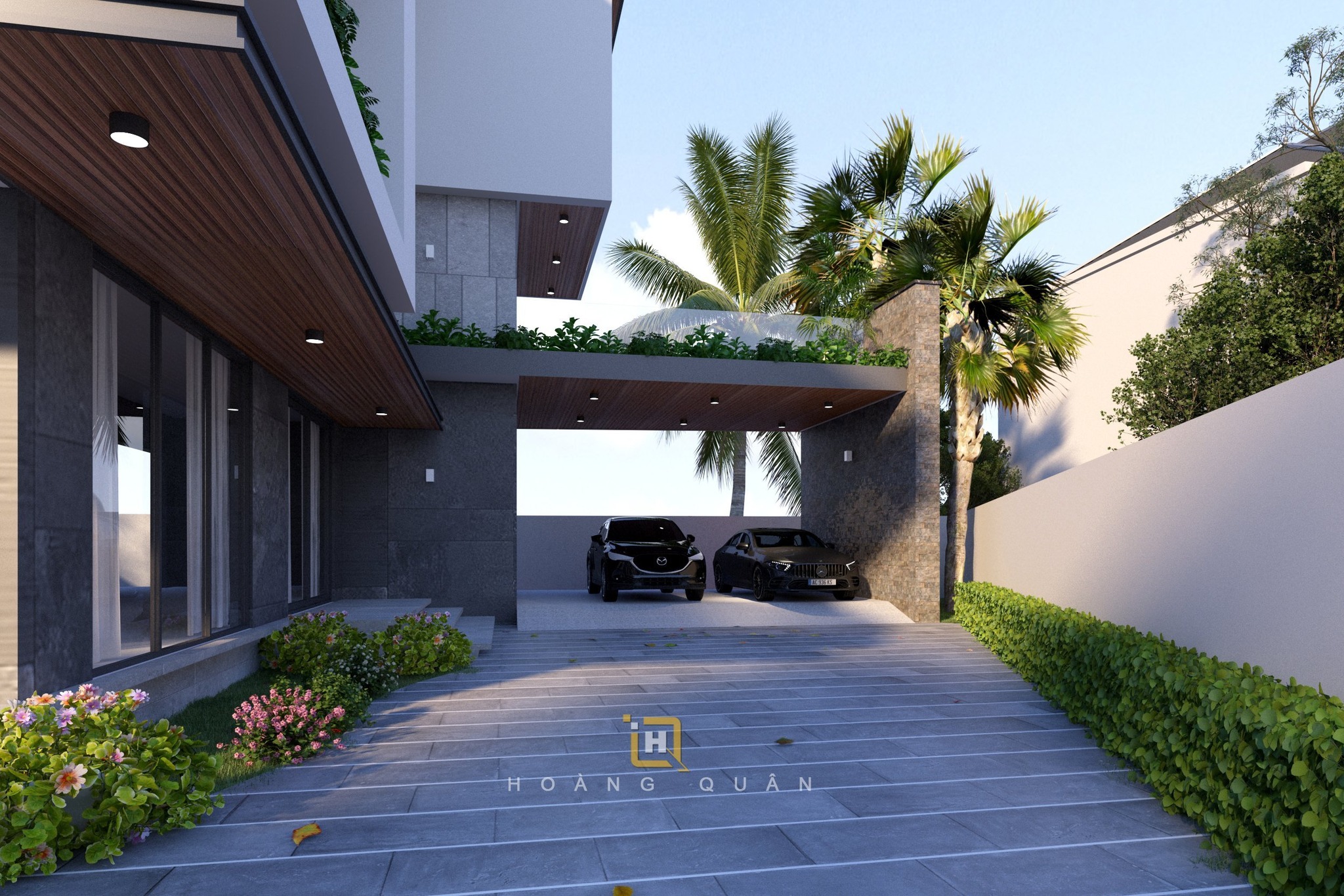 Thiết Kế Biệt Thự Vĩnh Yên 500m2 – Kiến Trúc Hiện Đại Kết Hợp Sân Vườn 5 Kiến Trúc Hiện Đại Kết Hợp Sân Vườn