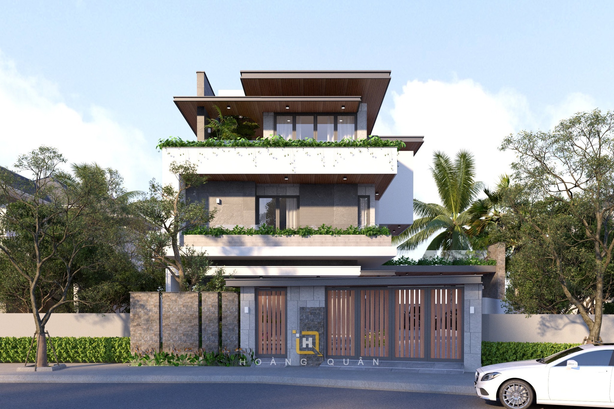 Thiết Kế Biệt Thự Vĩnh Yên 500m2 – Kiến Trúc Hiện Đại Kết Hợp Sân Vườn 2 Biệt thự Vĩnh Yên 500m2