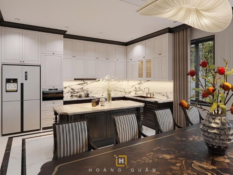 CÁCH CHỌN ĐÁ ỐP BẾP CHUẨN BỀN, ĐẸP THEO XU HƯỚNG 2026 3 Thiet-ke-bep-phong-cach-Indochine